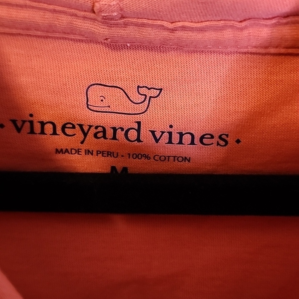 Vineyard Vines Long Sleeve Logo Pocket Tee Hoodie Med - Picture 3 of 4